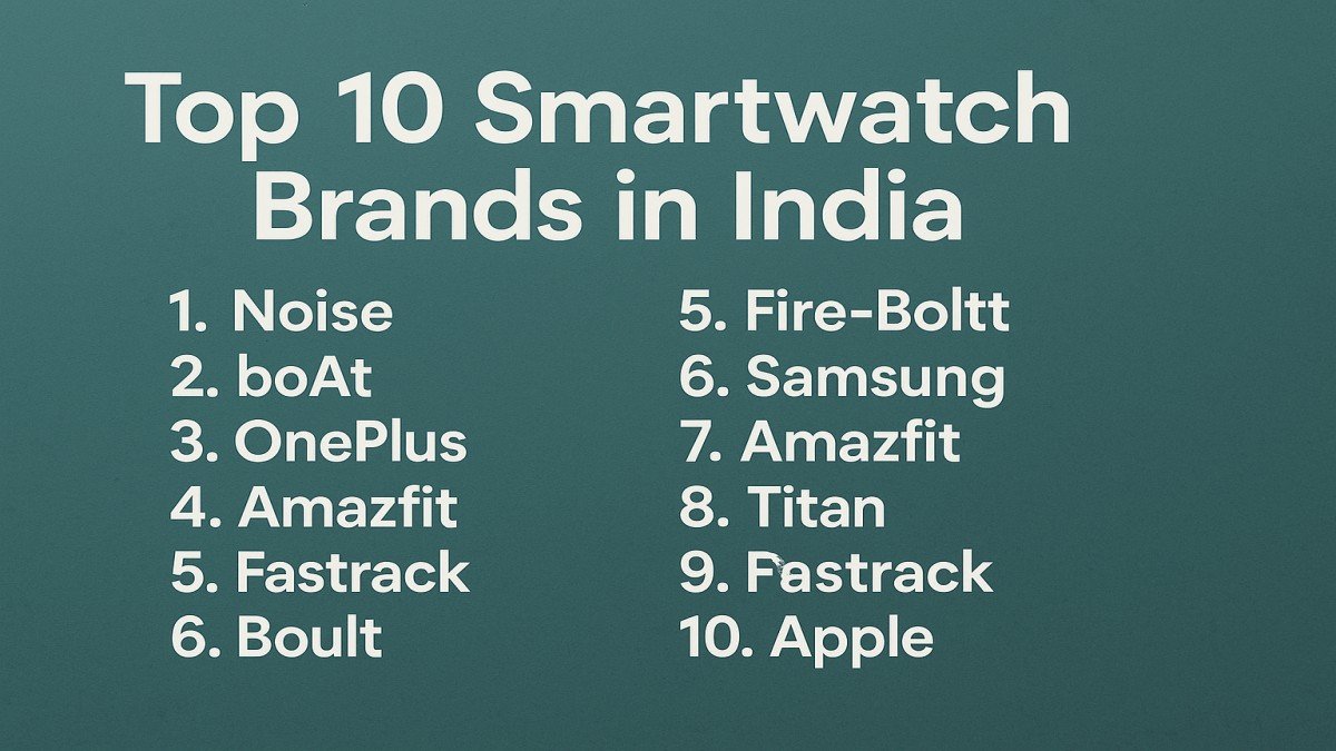 Top 10 Smartwatch Brands in India